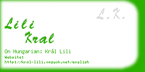 lili kral business card